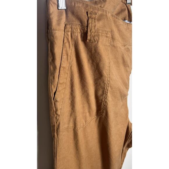 Anthropologie Maeve Plus Sz 22 The Naomi Linen Wide Leg Flare Brown Flare Pants - Picture 7 of 13